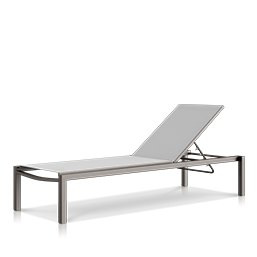 Armless Chaise Tex Gray Frame / Cloud Gray Sling